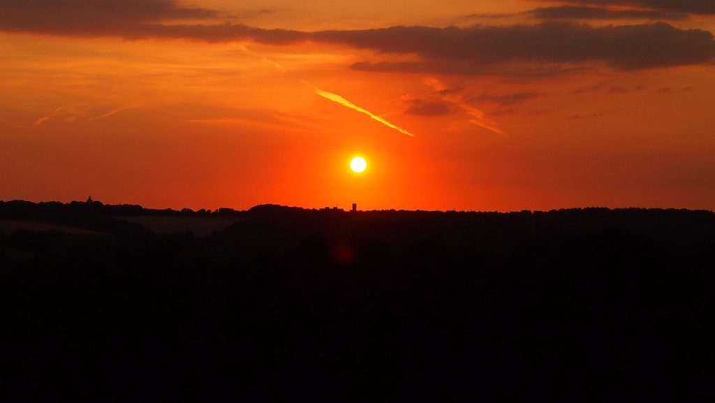 Sonneuntergang über Solingen